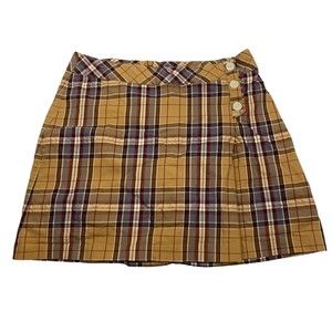 Lady Hagen Skort Womens 4 Brown Red Plaid School Girl Shorts Skirt Golf Stretch